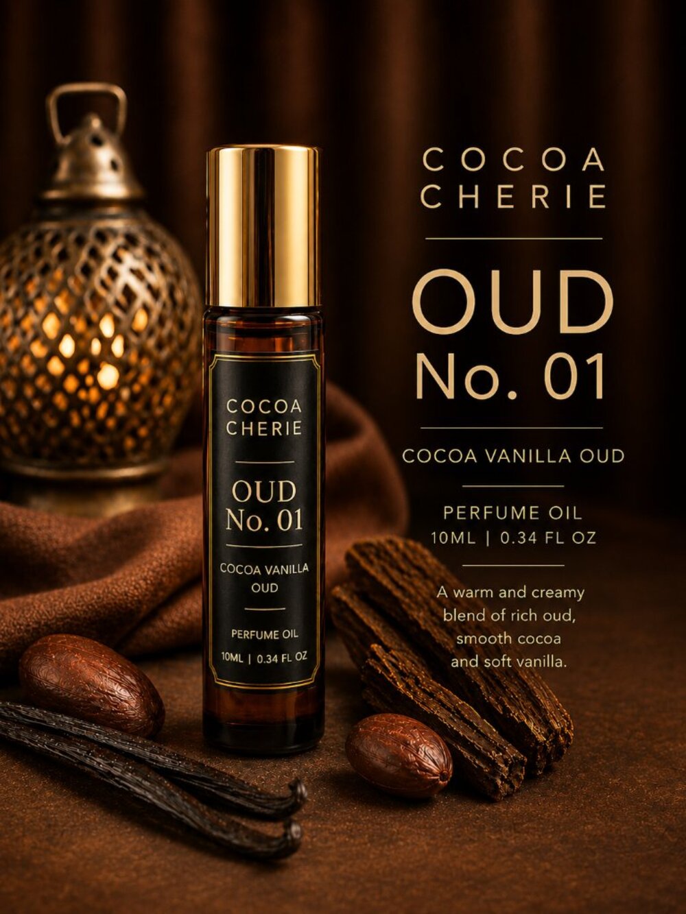 Cocoa Vanilla Oud Perfume Oil 10ml